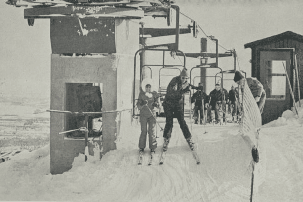 Spirit Mountain ski lift in 1976