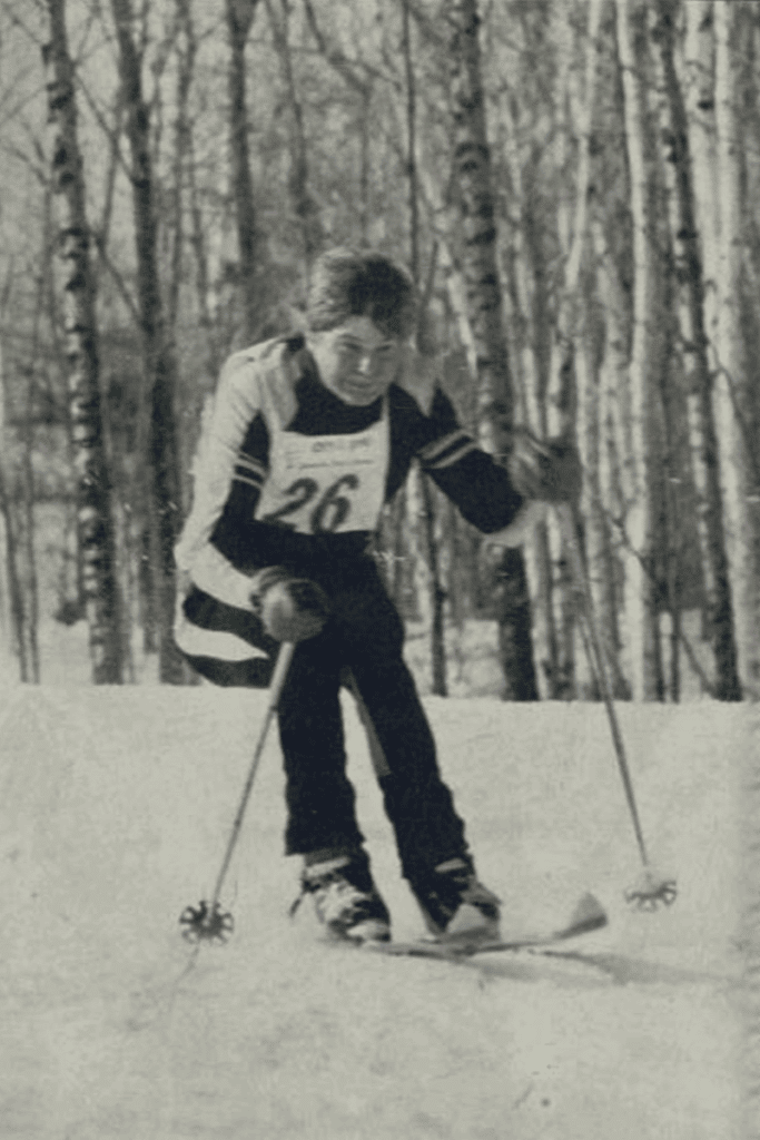 Spirit Mountain downhill ski racing in 1976