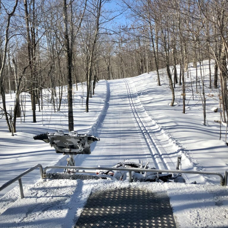 Groomed trail at Spirit Mountain